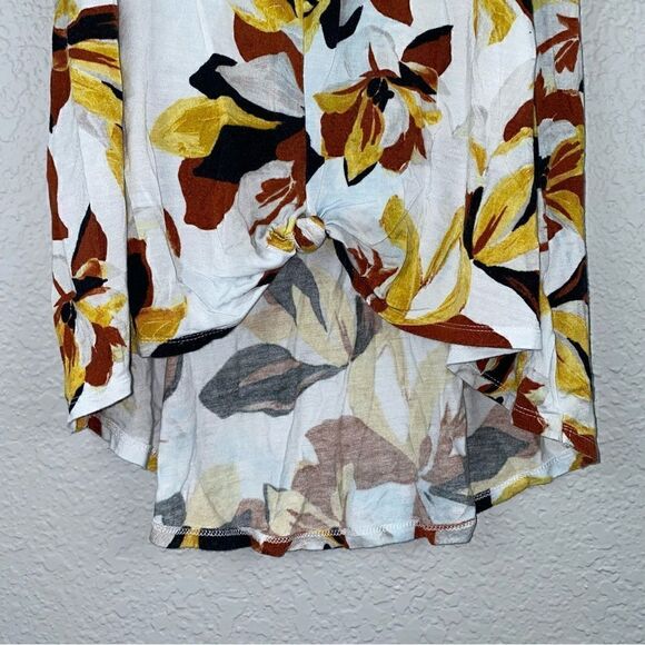 Jennifer Lopez Stretch Floral Print Sleeveless Hi-Low Hem Pullover Tank Top XS - Picture 7 of 7
